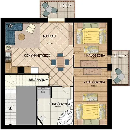 Nefelejcs Apartmanhaz Gyenesdias